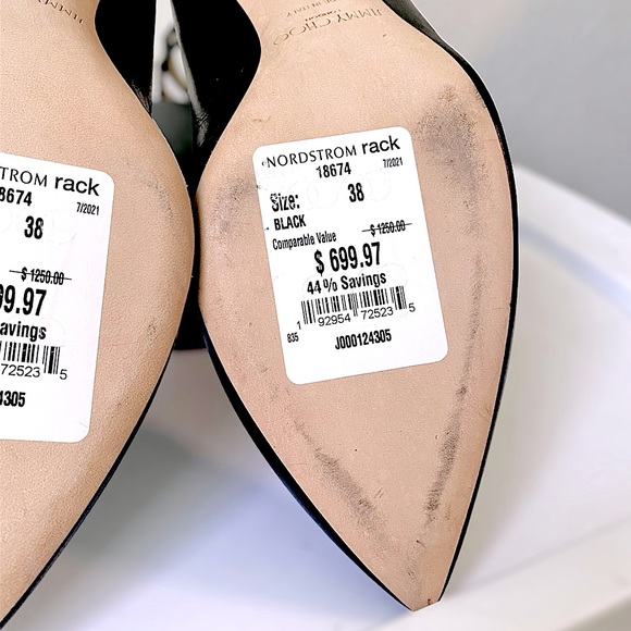 JIMMY CHOO “Lark 65” Black Leather Ankle Booties - Picture 15 of 16